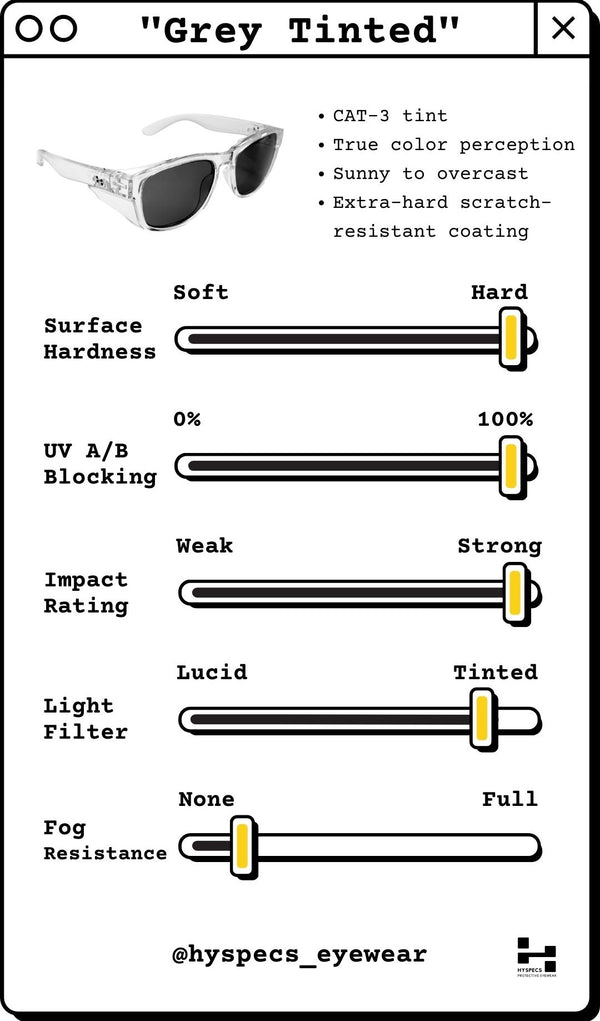 Grey Tinted Lenses - Icon Series – HYSPECS EYEWEAR
